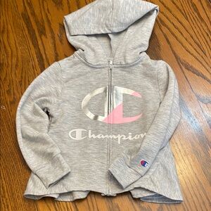 Champion Kids' Light Gray Zip-Up Hoodie
